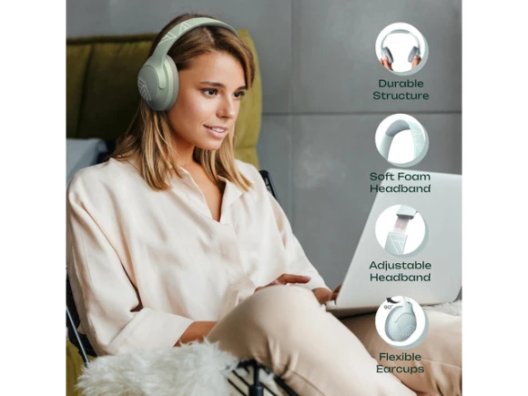 Over-ear Bluetooth Headphones — Wireless Earbuds, PowerLocus