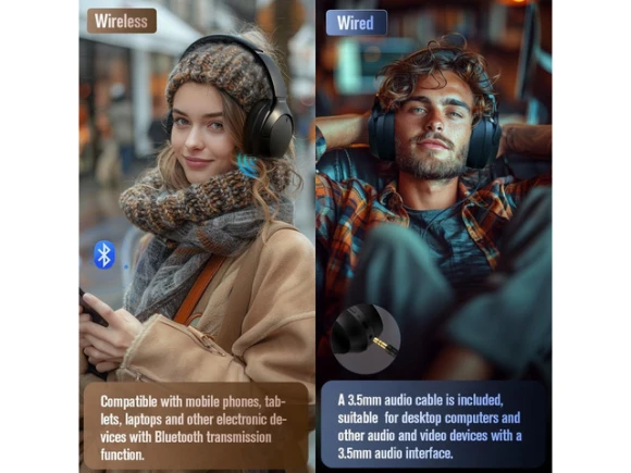 Over-Ear Headphones — Wireless Earbuds, Trisvision