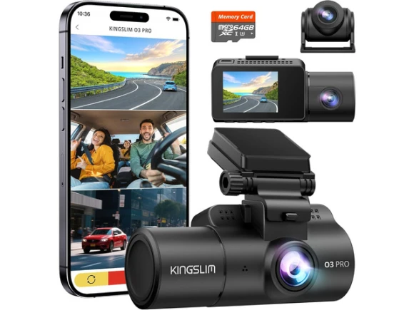 3-Channel Dash Camera — Dash Cam, Trisvision