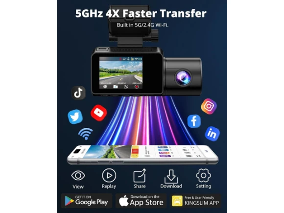3-Channel Dash Camera — Dash Cam, Trisvision