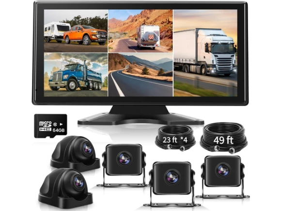 5-Channel Backup Camera System with 10.36-Inch Monitor — Backup Camera, Trisvision