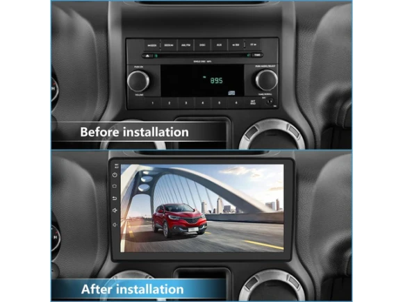Car radio stereo for Jeep Wrangler JK, Dodge Ram and Grand Cherokee — Car Infotainment System, AWESAFE