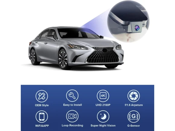Dash Camera with 64GB Card for Lexus ES — Dash Cam, Fitcamx