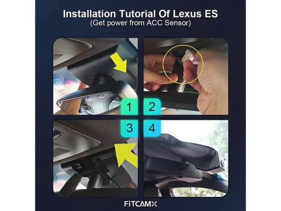 Dash Camera with 64GB Card for Lexus ES — Dash Cam, Fitcamx