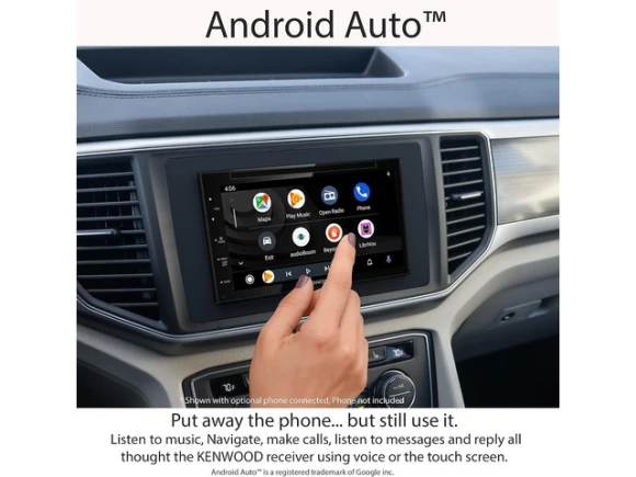 Double DIN DVD Car Stereo with 6.8-inch Touchscreen — Car Infotainment System, KENWOOD