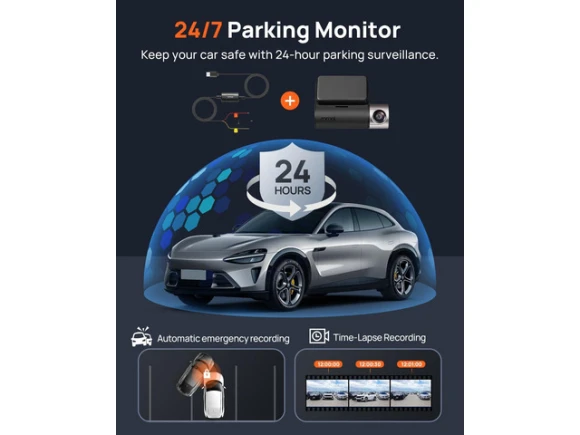 Front and Rear Dash Camera with 64GB Card — Dash Cam, 70mai