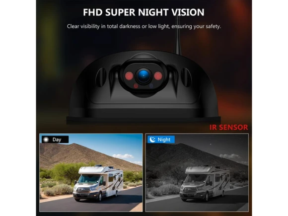 Wireless RV Backup Camera System with 7' Touchscreen IPS Monitor — Backup Camera, Trisvision