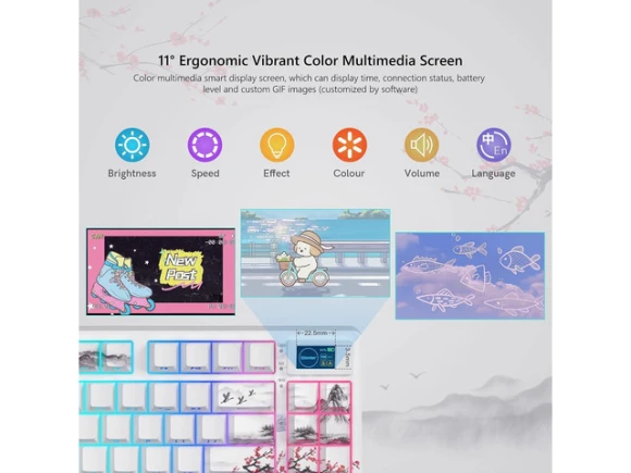 75% Mechanical Keyboard with Wrist Rest — Bluetooth Keyboard, Womier
