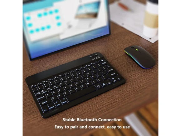 Bluetooth Keyboard and Mouse Combo, Black — Bluetooth Keyboard, Trisvision