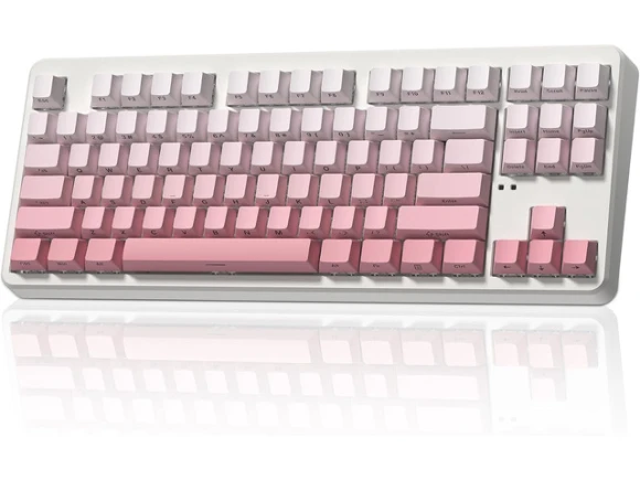 Gradient Pink Wireless Mechanical Keyboard — Bluetooth Keyboard, Trisvision