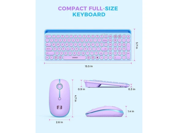 Wireless Keyboard and Mouse Combo — Bluetooth Keyboard, SeenDa