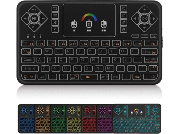 Wireless Keyboard with Touchpad and Colorful Backlighting — Bluetooth Keyboard, Trisvision