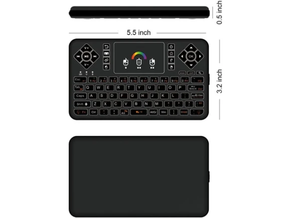 Wireless Keyboard with Touchpad and Colorful Backlighting — Bluetooth Keyboard, Trisvision