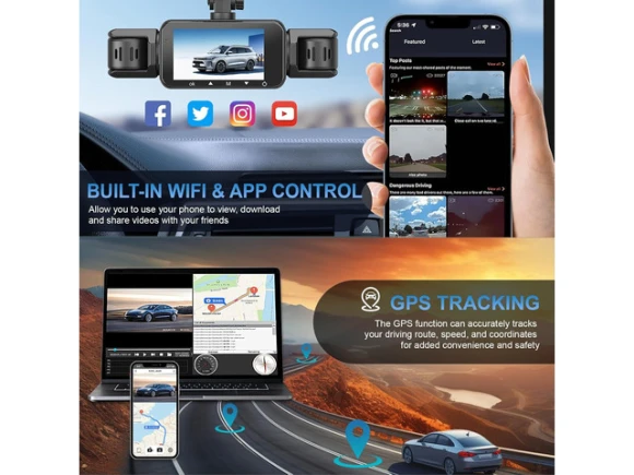 4-Channel Dash Camera with 64G Card — Dash Cam, SUNIVISION