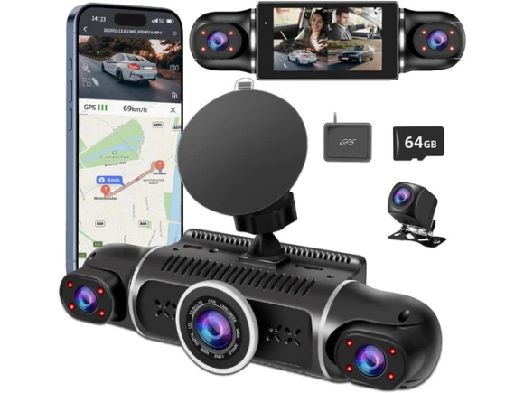 4-Channel Dash Camera with 64GB Card — Dash Cam, SUNIVISION