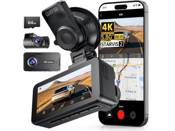 4K+1080P Front and Rear Dash Camera — Dash Cam, JOMISE