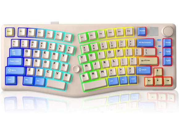 75% Alice Ergonomic Keyboard — Bluetooth Keyboard, LEOBOG