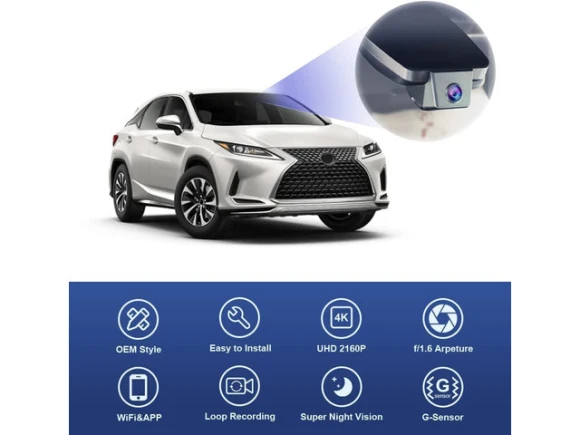 Dash Cam for Lexus RX 350, 450h, 350L, F Sport and Luxury (2016–2022) — Dash Cam, Fitcamx
