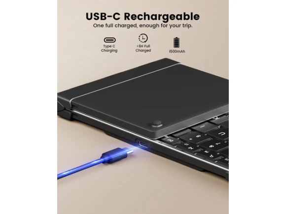 Foldable Bluetooth Keyboard, True Full Size — Bluetooth Keyboard, ProtoArc