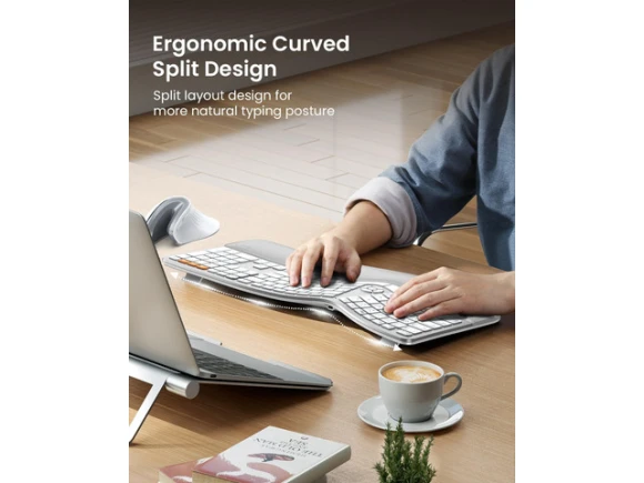 Full-Size Ergonomic Split Keyboard — Bluetooth Keyboard, ProtoArc