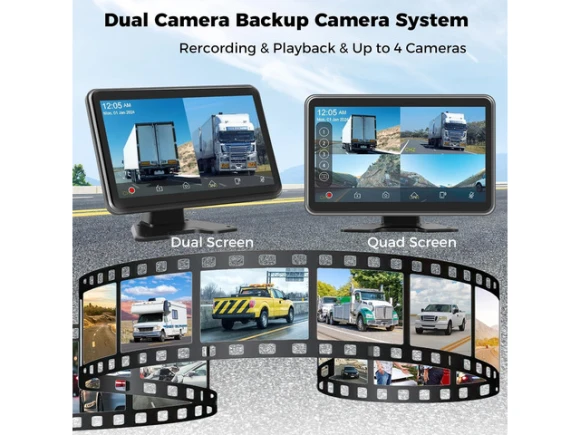 Wired Backup Camera System with 10-Inch Touch Screen Monitor — Backup Camera, SUNIVISION