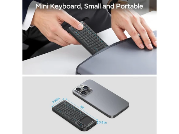 Wireless Keyboard with Touchpad — Bluetooth Keyboard, SUNIVISION