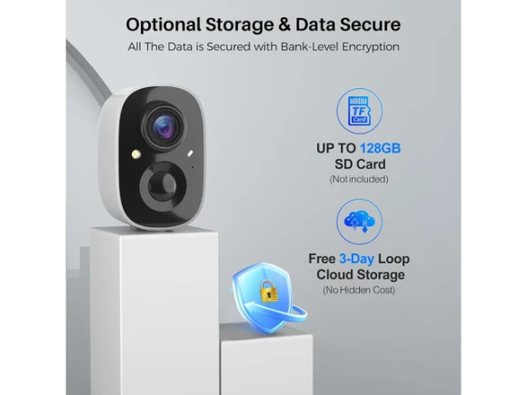 2K Battery-Powered Security Camera, 2 Pack — Security Camera, SUNIVISION