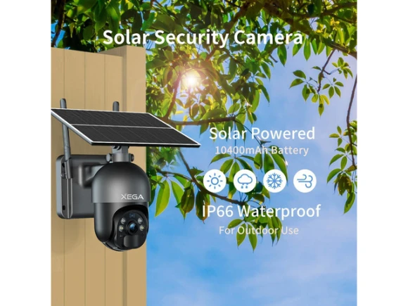 2K HD 4G LTE Solar Security Camera — Security Camera, Xega