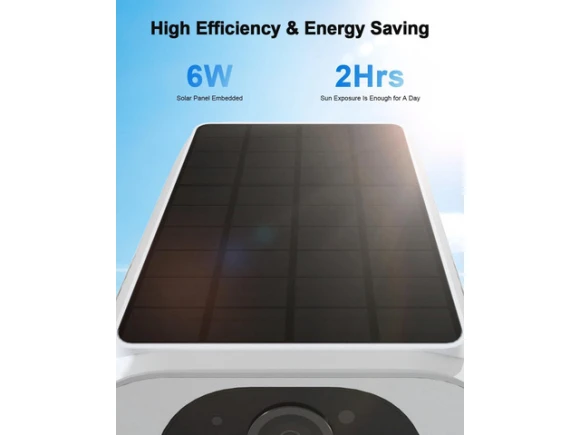 2K Outdoor Security Camera with Embedded Solar Panel — Security Camera, ANRAN
