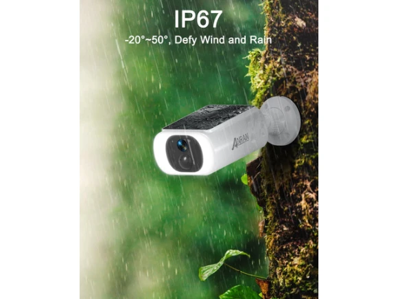 2K Outdoor Security Camera with Embedded Solar Panel — Security Camera, ANRAN
