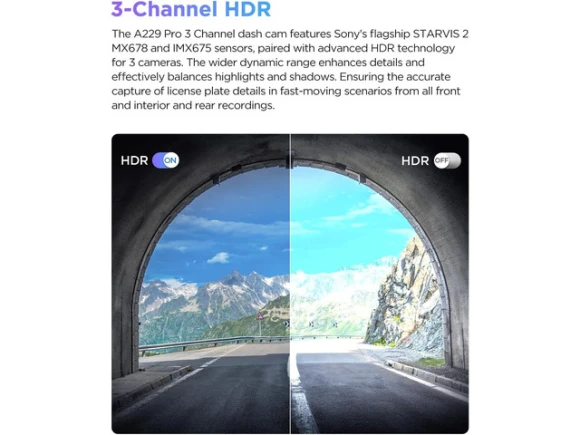 3-Channel Dash Cam with 4K + 2K + 1080P Video — Dash Cam, VIOFO
