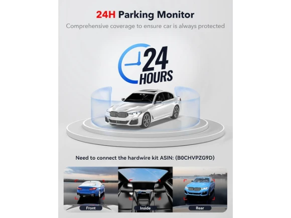 3-Channel Dash Cam with 64GB Card — Dash Cam, REDTIGER