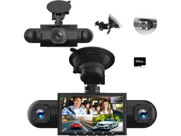 4-Channel Dash Camera with 64GB Card — Dash Cam, SUNIVISION
