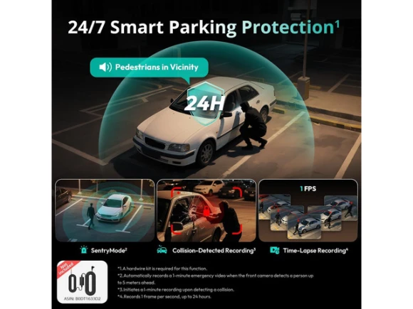 4-Channel Dash Camera with Free 128GB Card Included — Dash Cam, SUNIVISION