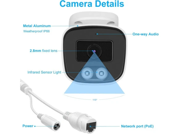 4MP PoE IP Bullet Security Camera — Security Camera, Anpviz