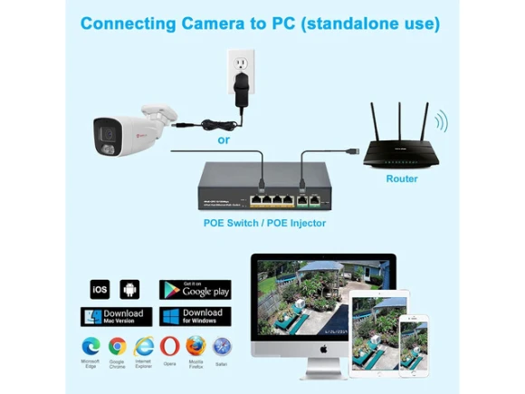 4MP PoE IP Bullet Security Camera — Security Camera, Anpviz