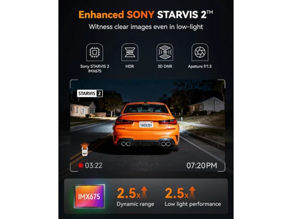 Dual front and rear dash camera — Dash Cam, WOLFBOX