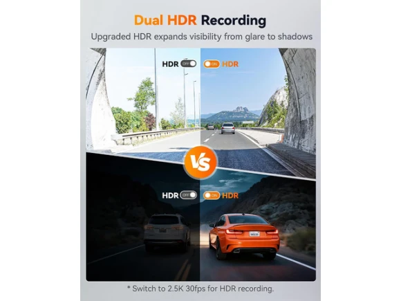 Dual front and rear dash camera — Dash Cam, WOLFBOX