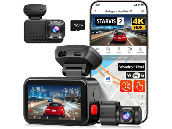 Front and Rear Dash Cam — Dash Cam, REDTIGER