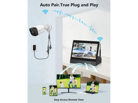 Wireless Outdoor Security Camera System with Monitor — Security Camera, SUNIVISION