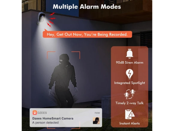 Wireless Outdoor Security Camera — Security Camera, DZEES