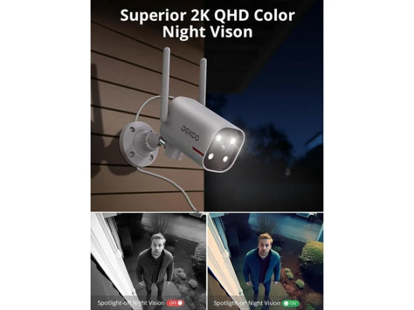 2K WiFi Outdoor Security Camera — Security Camera, DEKCO