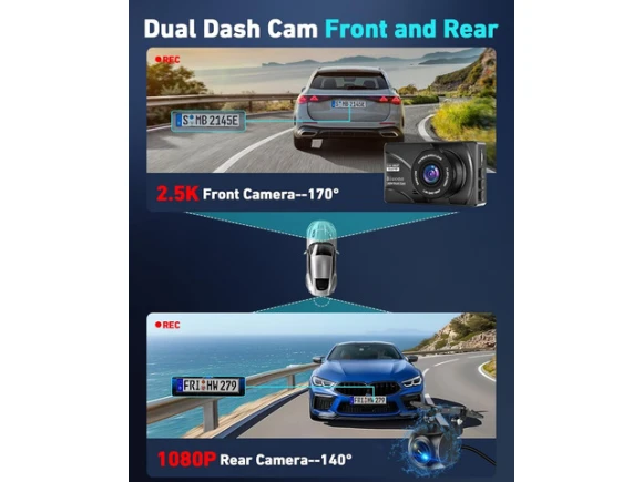Dual Dash Camera — Dash Cam, SUNIVISION
