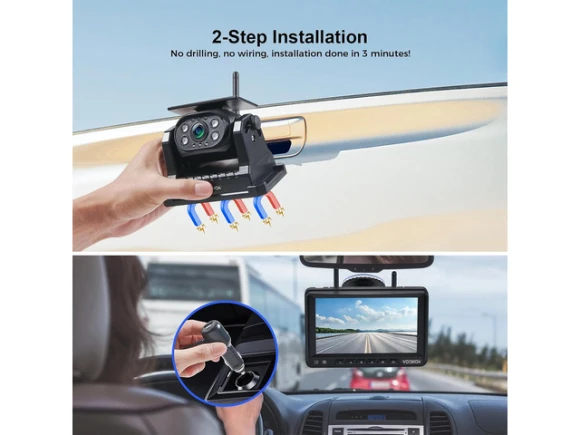 Wireless Backup Camera System with 7-Inch Monitor — Backup Camera, VOONOA