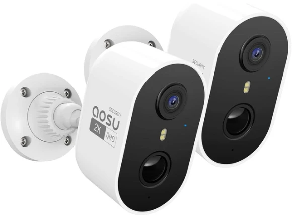 Wireless Outdoor Security Camera, 2-Pack — Security Camera, AOSU