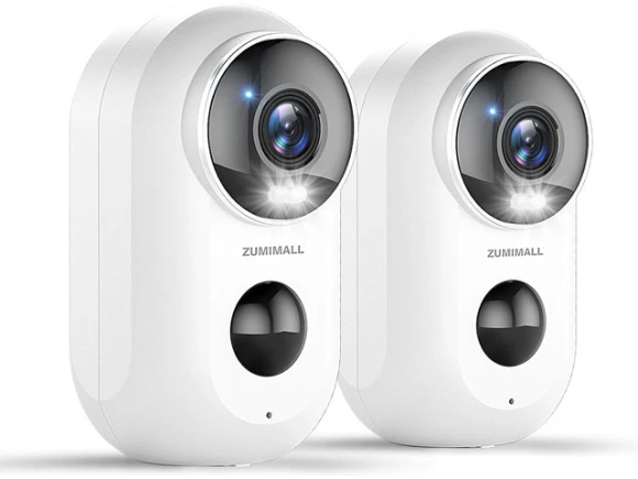 Wireless Security Camera, 2-Pack — Security Camera, ZUMIMALL