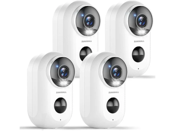 Wireless Security Camera Set, 4-Pack — Security Camera, ZUMIMALL