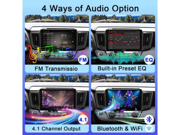 10.1-Inch Car Radio Stereo Head Unit for Toyota RAV4 2013–2018 — Car Infotainment System, KSPIV