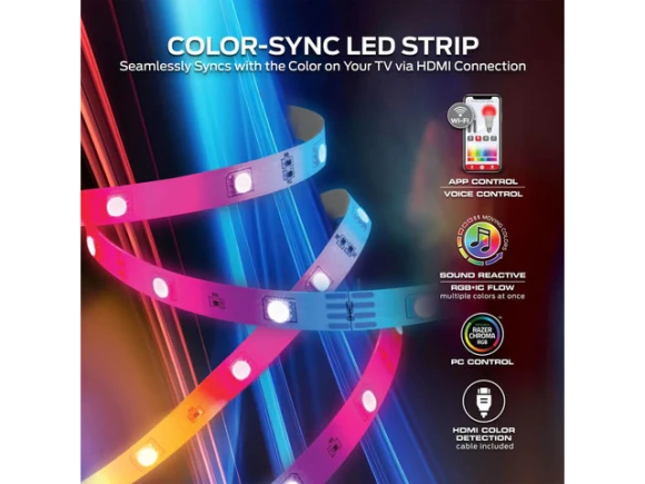 HDMI Color-Sync LED Strip Lighting for TVs up to 85 inch — LED Strip Lights, MONSTER