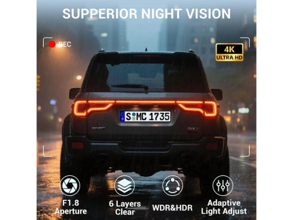 10-inch Mirror Dash Camera with 64GB Card — Dash Cam, Trisvision